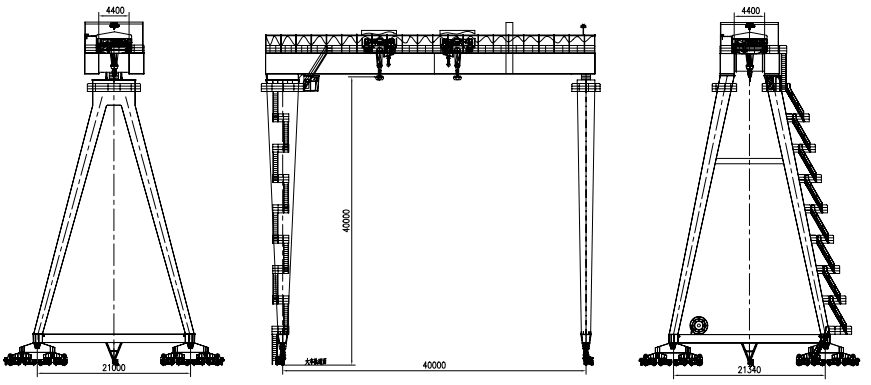 Ship-building gantry cranes