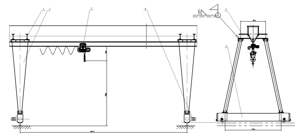 Single girder gantry cranes