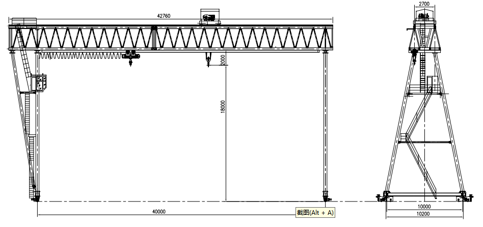 Engineering gantry crane