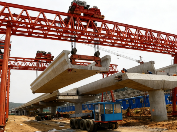 Construction drawing of the beam-lifting gantry crane