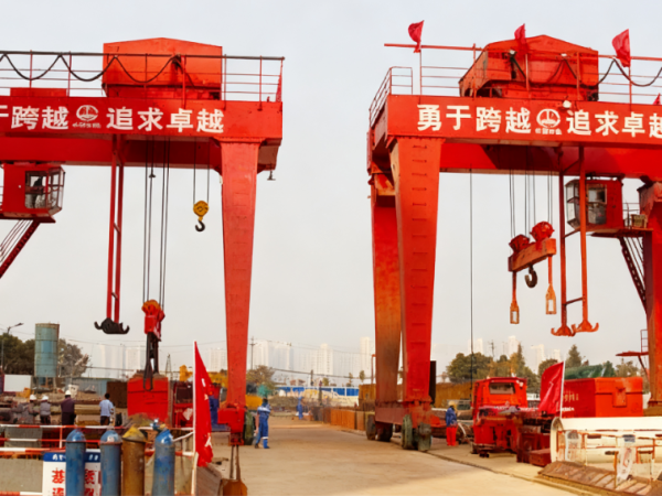Construction of a 45ton metro slag discharge gantry crane