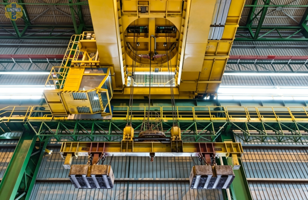 electromagnetic overhead crane for steel scrap lifting